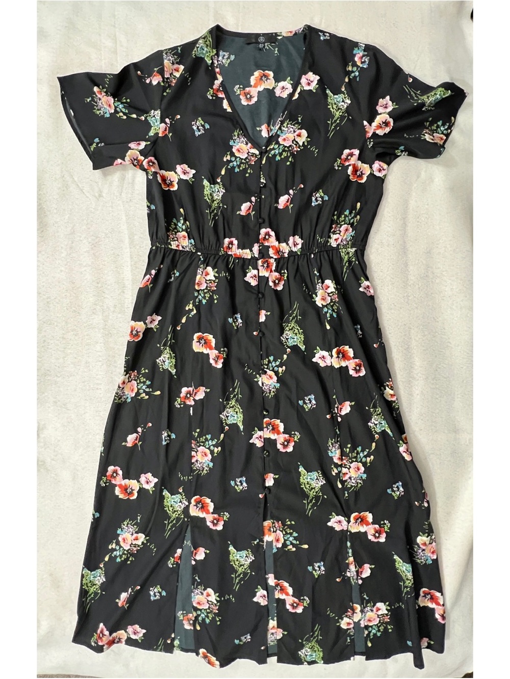 Missguided black floral maxi dress US women’s 8 UK 12 NWOT - Picture 4 of 16